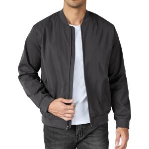 COOFANDY Men’s Bomber Jacket Lightweight Casual Stylish Light Flight Jacket Windbreaker Varsity Jackets(Dark Grey)