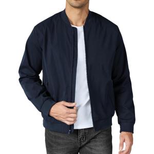 COOFANDY Men’s Bomber Jacket Lightweight Casual Stylish Light Flight Jacket Windbreaker Varsity Jackets(Navy Blue)