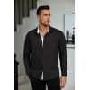 COOFANDY Mens Dress Shirts Long Sleeve Button Down Shirts Untucked Wrinkle-Free Business Casual Shirts(Black-white2)