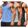 COOFANDY Men’s Workout Tank Tops Pack Dry Fit Sleeveless Running Shirts Gym Muscle Bodybuilding T Shirts(Black/Grey/Blue)