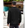COOFANDY Mens Quarter Sweatshirt Quilted Long Sleeve Mock Neck Active Sweater Waffle Pullover Polo Shirts With Pockets(Black)