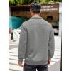 COOFANDY Mens Quarter Sweatshirt Quilted Long Sleeve Mock Neck Active Sweater Waffle Pullover Polo Shirts With Pockets(Light Grey)