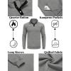 COOFANDY Mens Quarter Sweatshirt Quilted Long Sleeve Mock Neck Active Sweater Waffle Pullover Polo Shirts With Pockets(Light Grey)