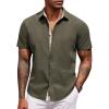 A - Plaid Collar- Army Green