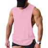 COOFANDY Men Workout Tank Top 2 Pack Gym Bodybuilding Sleeveless Muscle T Shirts(Pink(1pcs))