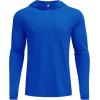 COOFANDY Mens UPF 50+ Hoodie Shirts Long Sleeve Rash Guard Sun Protection Fishing Shirts Lightweight Quick Dry Hoodies(Royal Blue)