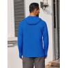 COOFANDY Mens UPF 50+ Hoodie Shirts Long Sleeve Rash Guard Sun Protection Fishing Shirts Lightweight Quick Dry Hoodies(Royal Blue)