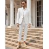 COOFANDY Mens Casual Blazer Slim Fit Sport Coat Lightweight Two Button Suit Jackets(White)