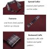 COOFANDY Men’s Long Sleeve Dress Shirt Plaid Collar Casual Button Down Shirts