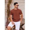 COOFANDY Men’s T Shirt Short Sleeve Classic Crew Neck T-Shirt Casual Summer Basic Tee Shirts(Caramel)