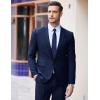 COOFANDY Men 2 Piece Suits One Button Blazer Jacket Tuxedo Slim Fit Suit Pant(Navy Blue)