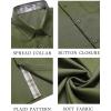 COOFANDY Men’s Button Down Shirts Short Sleeve Casual Summer Beach Vacation Wedding Shirt with Pocket(Army Green)