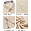 COOFANDY Men’s Button Down Shirts Short Sleeve Casual Summer Beach Vacation Wedding Shirt with Pocket(Beige)