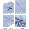 COOFANDY Men’s Button Down Shirts Short Sleeve Casual Summer Beach Vacation Wedding Shirt with Pocket(Clear Blue – Light Brown Plaid)