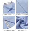 COOFANDY Men’s Button Down Shirts Short Sleeve Casual Summer Beach Vacation Wedding Shirt with Pocket(Denim Blue)
