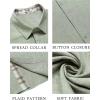 COOFANDY Men’s Button Down Shirts Short Sleeve Casual Summer Beach Vacation Wedding Shirt with Pocket(Green)