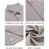 COOFANDY Men’s Button Down Shirts Short Sleeve Casual Summer Beach Vacation Wedding Shirt with Pocket(Grey)