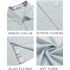COOFANDY Men’s Button Down Shirts Short Sleeve Casual Summer Beach Vacation Wedding Shirt with Pocket(Light Blue)