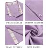 COOFANDY Men’s Button Down Shirts Short Sleeve Casual Summer Beach Vacation Wedding Shirt with Pocket(Light Purple)