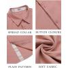 COOFANDY Men’s Button Down Shirts Short Sleeve Casual Summer Beach Vacation Wedding Shirt with Pocket(Misty Rose)