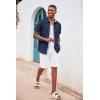 COOFANDY Men’s Button Down Shirts Short Sleeve Casual Summer Beach Vacation Wedding Shirt with Pocket(Navy Blue)