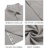 COOFANDY Men’s Button Down Shirts Short Sleeve Casual Summer Beach Vacation Wedding Shirt with Pocket(Pale Grey)