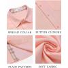 COOFANDY Men’s Button Down Shirts Short Sleeve Casual Summer Beach Vacation Wedding Shirt with Pocket(Pink)