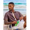 COOFANDY Men’s Button Down Shirts Short Sleeve Casual Summer Beach Vacation Wedding Shirt with Pocket(Red)
