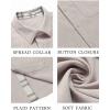 COOFANDY Men’s Button Down Shirts Short Sleeve Casual Summer Beach Vacation Wedding Shirt with Pocket(Stone)