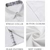 COOFANDY Men’s Button Down Shirts Short Sleeve Casual Summer Beach Vacation Wedding Shirt with Pocket(White)