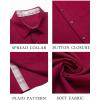 COOFANDY Men’s Button Down Shirts Short Sleeve Casual Summer Beach Vacation Wedding Shirt with Pocket(Wine Red)