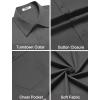 COOFANDY Mens Wrinkle Free Dress Shirt Short Sleeve Button Down Print Shirt Summer Business Casual Shirts with Pocket(Dark Gray)