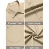 COOFANDY Mens Wrinkle Free Dress Shirt Short Sleeve Button Down Print Shirt Summer Business Casual Shirts with Pocket(Khaki)