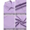 COOFANDY Mens Wrinkle Free Dress Shirt Short Sleeve Button Down Print Shirt Summer Business Casual Shirts with Pocket(Lavender)
