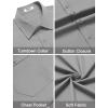 COOFANDY Mens Wrinkle Free Dress Shirt Short Sleeve Button Down Print Shirt Summer Business Casual Shirts with Pocket(Light Gray)