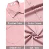 COOFANDY Mens Wrinkle Free Dress Shirt Short Sleeve Button Down Print Shirt Summer Business Casual Shirts with Pocket(Pink)