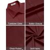 COOFANDY Mens Wrinkle Free Dress Shirt Short Sleeve Button Down Print Shirt Summer Business Casual Shirts with Pocket(Wine Red)