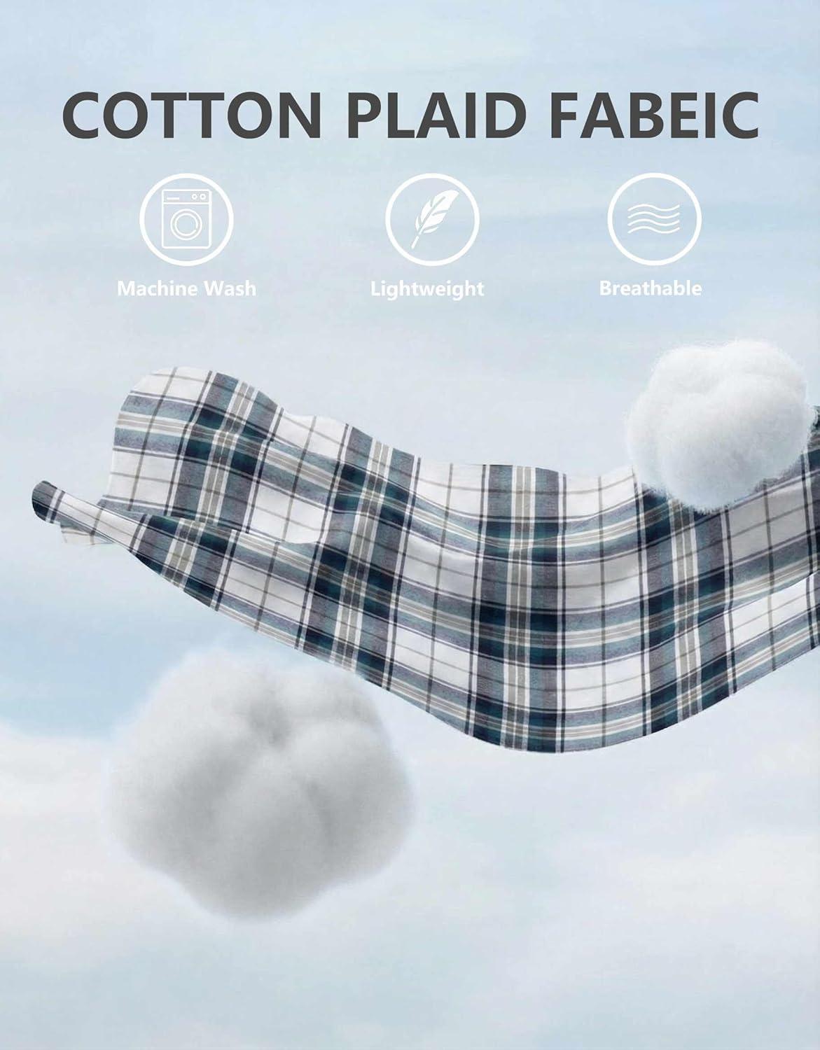 imageCOOFANDY Mens Plaid Button Down Shirt Cotton Long Sleeves Dress Shirt Wrinkle Free Casual Gingham ShirtDark Green Plaid