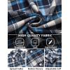 COOFANDY Men’s Flannel Plaid Shirts Long Sleeve Button Down Shirts Casual Fall Shirt Jacket(Blue&white)