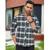 COOFANDY Men’s Flannel Plaid Shirts Long Sleeve Button Down Shirts Casual Fall Shirt Jacket(Green&white)
