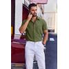 COOFANDY Mens Wrinkle Free Shirts 2026 Short Sleeve Casual Button Down Summer Dress Shirts(Army Green)