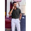 COOFANDY Mens Wrinkle Free Shirts 2026 Short Sleeve Casual Button Down Summer Dress Shirts(Black)