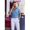 COOFANDY Mens Wrinkle Free Shirts 2026 Short Sleeve Casual Button Down Summer Dress Shirts(Blue)