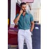 COOFANDY Mens Wrinkle Free Shirts 2026 Short Sleeve Casual Button Down Summer Dress Shirts(Deep Blue)