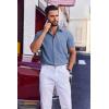 COOFANDY Mens Wrinkle Free Shirts 2026 Short Sleeve Casual Button Down Summer Dress Shirts(Navy)