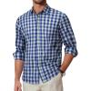 Navy Blue Green Plaid