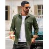COOFANDY Men’s Flannel Long Sleeve Button Down Casual Plaid Shirt With Pocket(Army Green)