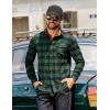 COOFANDY Men’s Flannel Long Sleeve Button Down Casual Plaid Shirt With Pocket(Green Black Plaid)