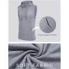 COOFANDY Mens Sleeveless Workout Hoodie Shorts Set 2 Piece Outfits Hooded Tank Tops Gym Tracksuit Sweatsuits(Light Grey/Black)