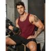 COOFANDY Men’s Workout Tank Tops Pack Dry Fit Sleeveless Running Shirts Gym Muscle Bodybuilding T Shirts(Wine Red)